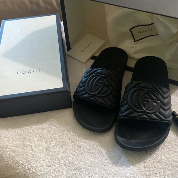 Classic Gucci Matelasse Slides Size 8 - Picture 1 of 5